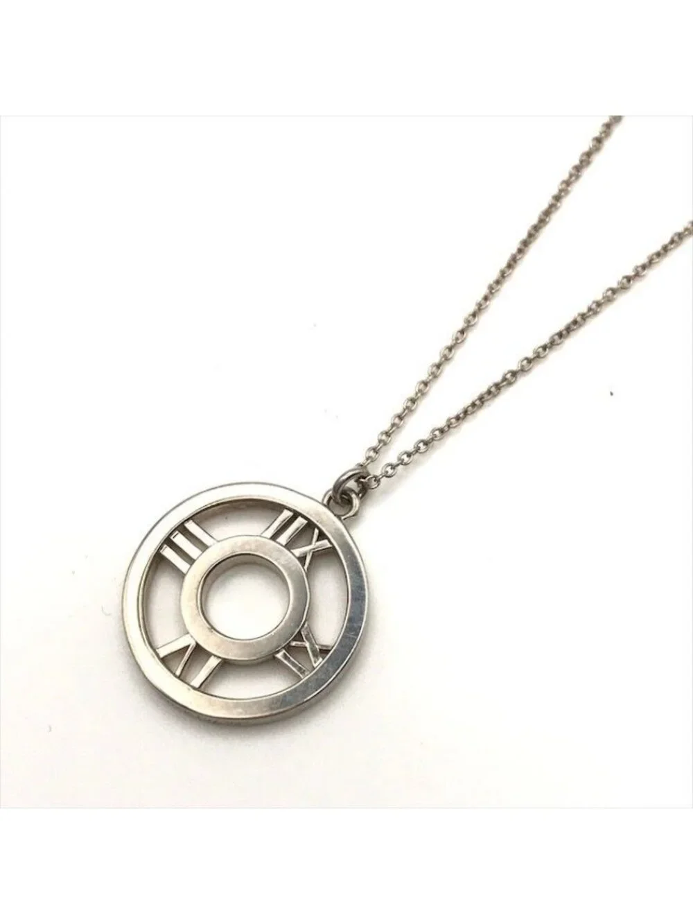 Tiffany & Co Atlas Open Circle Silver Necklace - Picture 3 of 7